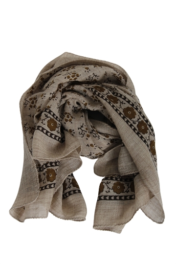 Soeur Foulard Laine Beige/Kaki